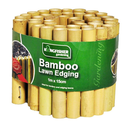 Kingfisher Bamboo Garden Border Lawn Edging 15cm