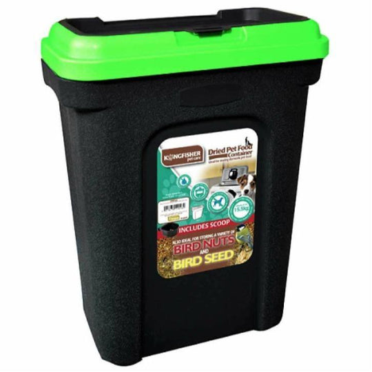 Kingfisher Pet Bird Food Storage Tub with Scoop 30L