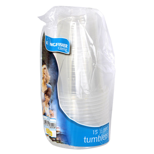 Kingfisher Half Pint Diposable Tumblers 15 Pack
