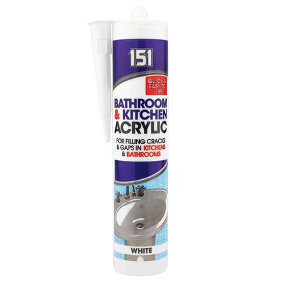 151 Bathroom & Kitchen Acrylic Sealant Cartridge 450g - Case of 12