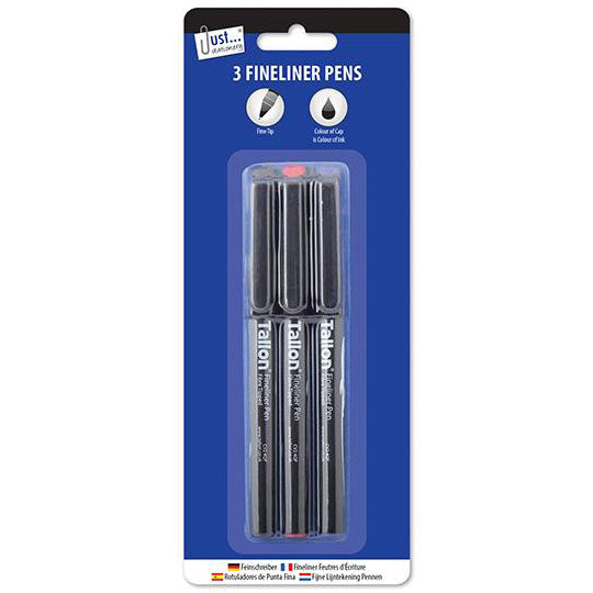 Tallon Fineliner Pens 3 Pack