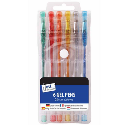 Glitter Gel Ink Pens 6 Pack