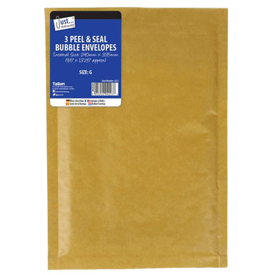 Bubble Envelopes Size G 240mm x 335mm 3 Pack