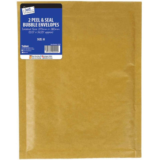 2 Bubble Envelopes Size H 270 X 360