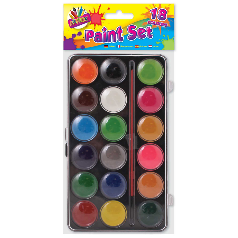 Artex Paint Set Artbox Paints and Brush 18 Set Wholesale