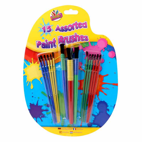 Artbox Paint Brushes Assorted 15 Value Pack - Case of 12