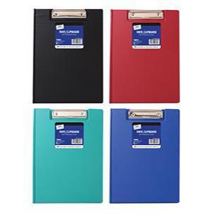 Vinyl Clipboard & Cover Black Blue Red Green