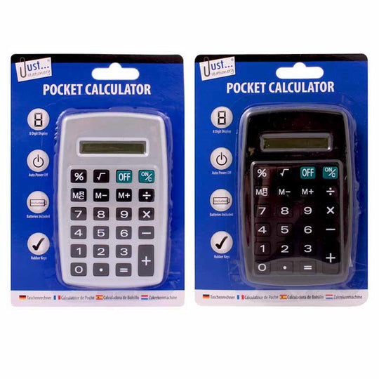 Pocket Calculator - Black & Silver 8 Digit