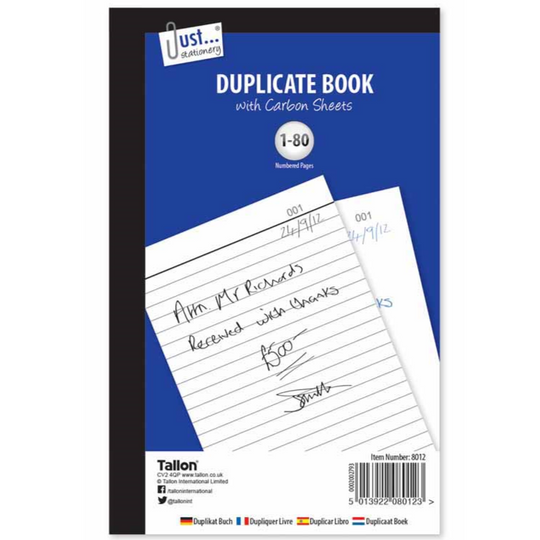 Duplicate Book with Carbon Sheets Full Size - Case of 12