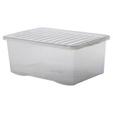 Maxi Stackable Storage Container Box & Lid Clear