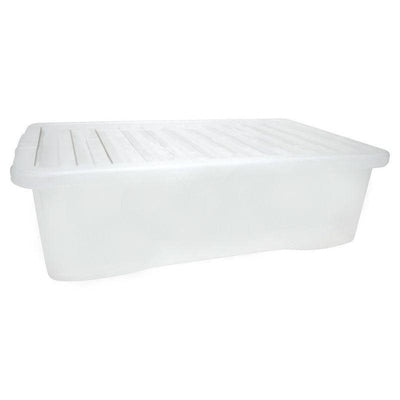 Underbed Storage Container Box with Clear Lid 43 Litre