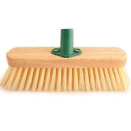 Charles Bentley Broom Head with Bracket Soft PVC Fill Varnished Cream 11”