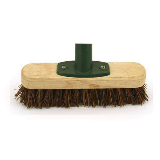 Charles Bentley Broom Head with Bracket Stiff Bassine Deck Scrub 9”
