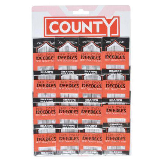 County Hand Sewing Needles - Sleeve of 16