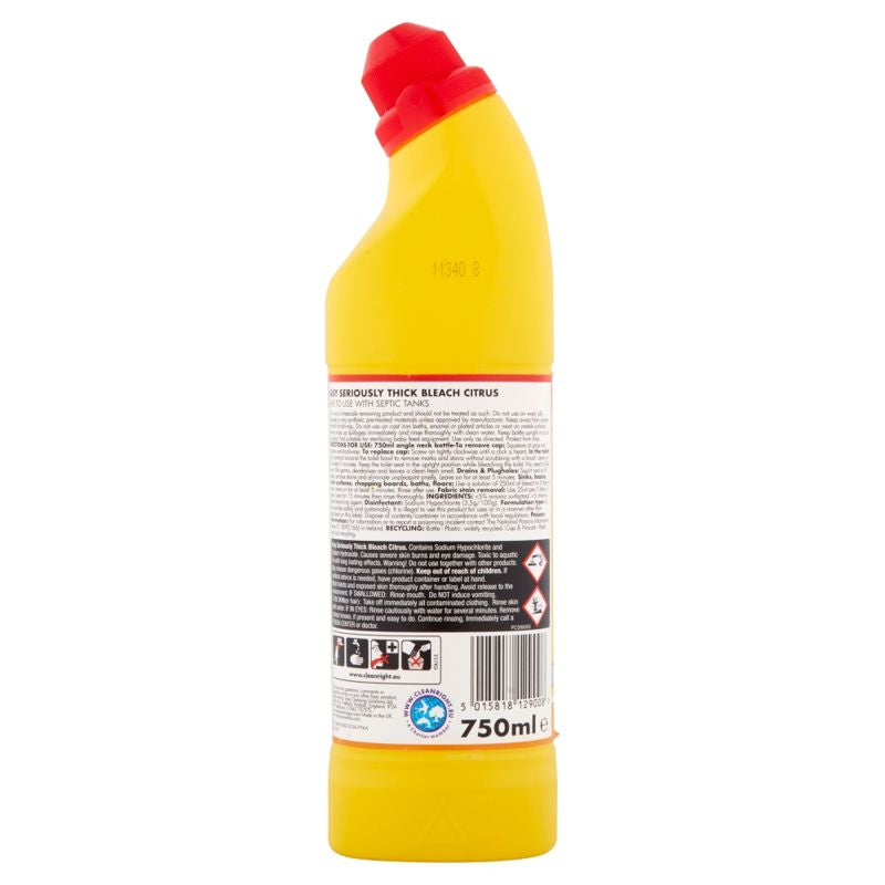 Easy Seriously Thick Bleach Citrus 750ml - Case of 12 Wholesale