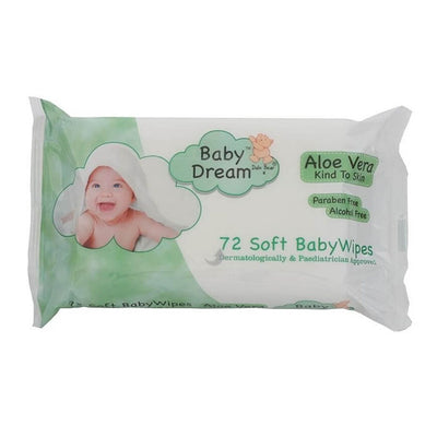 Baby Dreams Soft Babywipes Aloe Vera 72 Pack