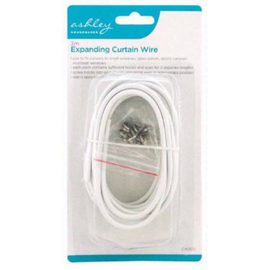 Expanding Curtain Wire with Fittings 3m