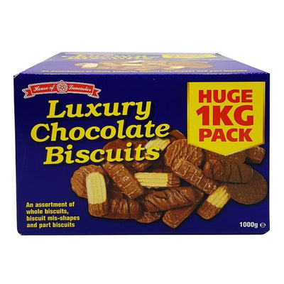 Luxury Chocolate Biscuits Assortment 1kg Box Pack