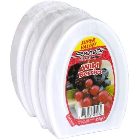 Sachets Gel Air Freshener Wild Berries 3 Pack - Case of 8