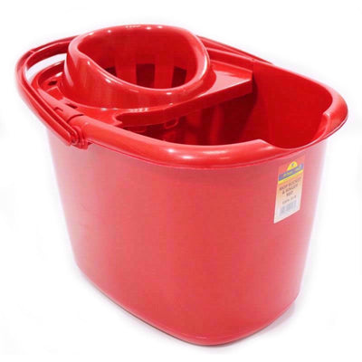 Mop Bucket with Wringer Red