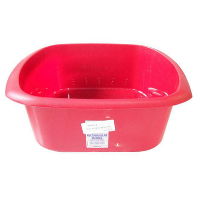 Rectangular Washing Up Bowl Red