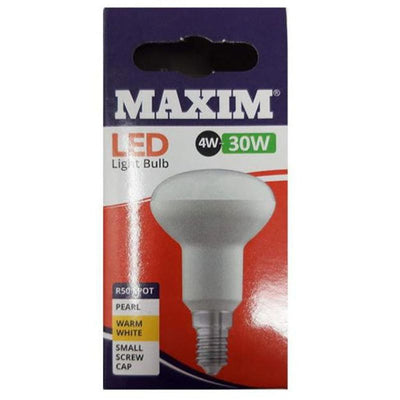 Maxim LED Bulb R50 SES Warm White Pearl 4W=30W - Case of 10