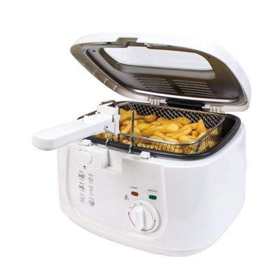 Quest Deep Fat Fryer with Removable Lid White 2.5L