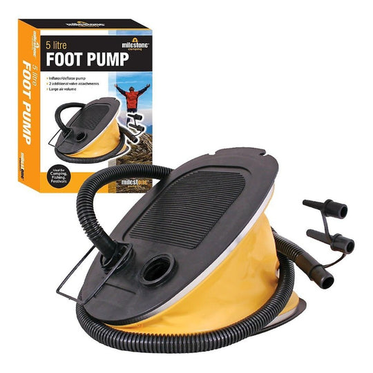 Milestone Camping Foot Pump 5 Litre