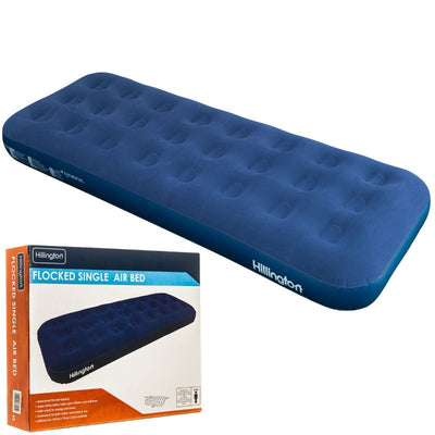 Hillington Inflatable Single Flocked Air Bed