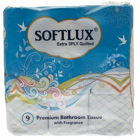 Elite Softlux Blue Toilet Paper 9 Roll Pack