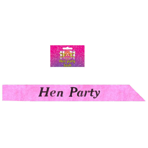 Hot Pink Hen Party Night Sashes 10 Pack