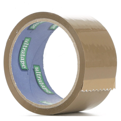 Ultratape Brown Parcel Buff Tape 45mm x 25m - 2Pack