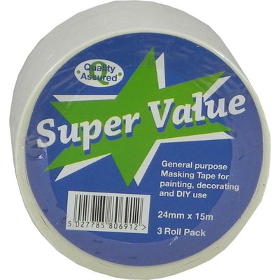 UltraTape Masking Tape 24mm X 15m - 3pack