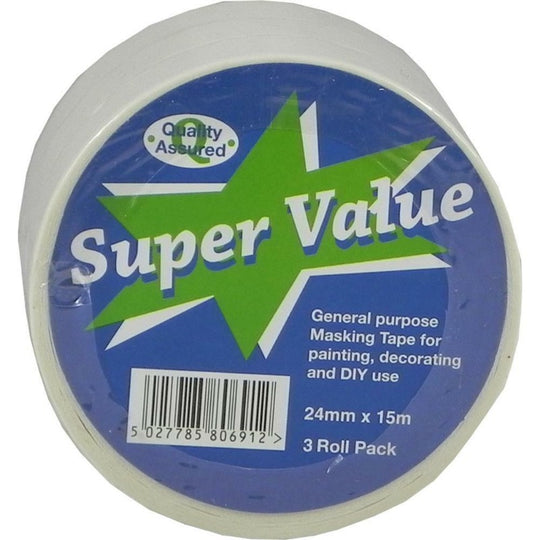 UltraTape Masking Tape 24mm X 15m - 3pack