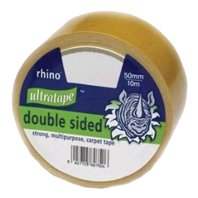 Ultratape Rhino Double Sided Multipurpose Carpet Tape 50mm x 10m - Case of 6
