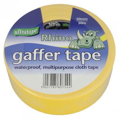 Ultratape Rhino Gaffer Cloth Tape Yellow 50mm x 50m