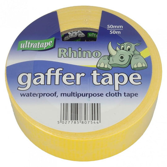 Ultratape Rhino Gaffer Cloth Tape Yellow 50mm x 50m