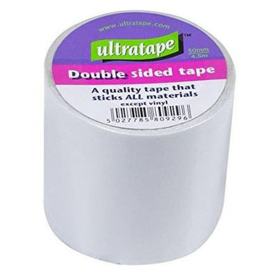 Ultratape Double Sided Clear Tape 50mm x 4.5m - Case of 12