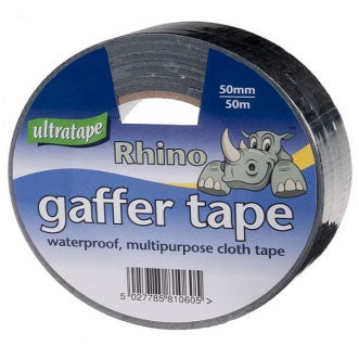 Ultratape Rhino Gaffer Cloth Tape Black 50mm x 50m
