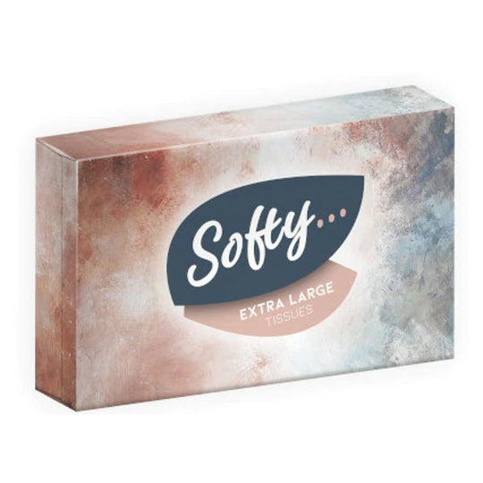 Softy Extra Large Facial Tissues 100 Pack 2 Ply - Case of 24