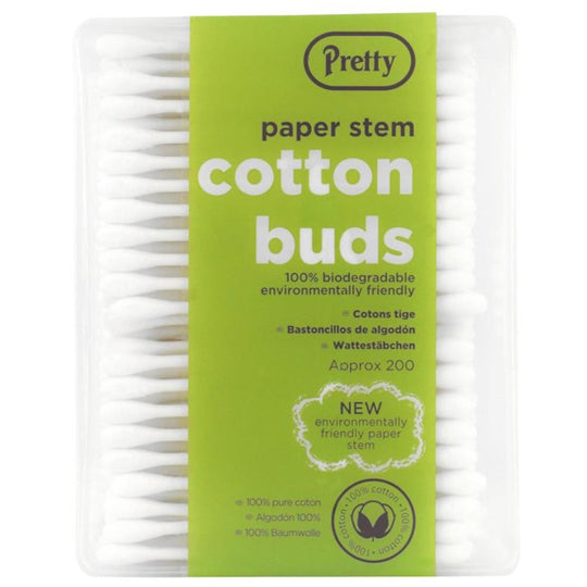 Pretty Cotton Buds Paper Stem 200 Pack - Case of 12