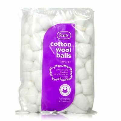 Pretty Cotton Wool 100 Balls White