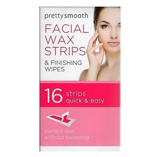 Pretty Smooth Facial Wax Strips 16Pcs - Case of 12.