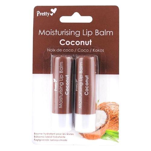 Pretty Moisturising Lip Balm Coconut 2 Pack - Case of 12