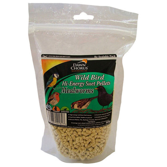 Dawn Chorus Suet Pellets Mealworms 500g