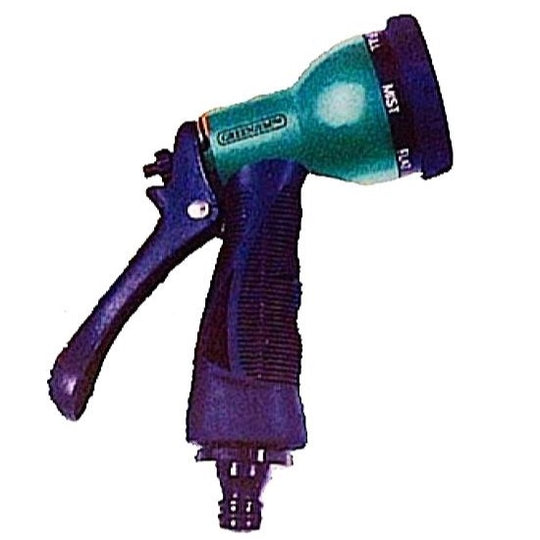 Green Jem 7 Dial Hose Gun With Cushion Grip