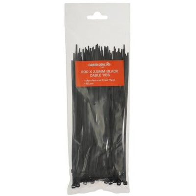 Cable Ties 200 x 3.5mm Black
