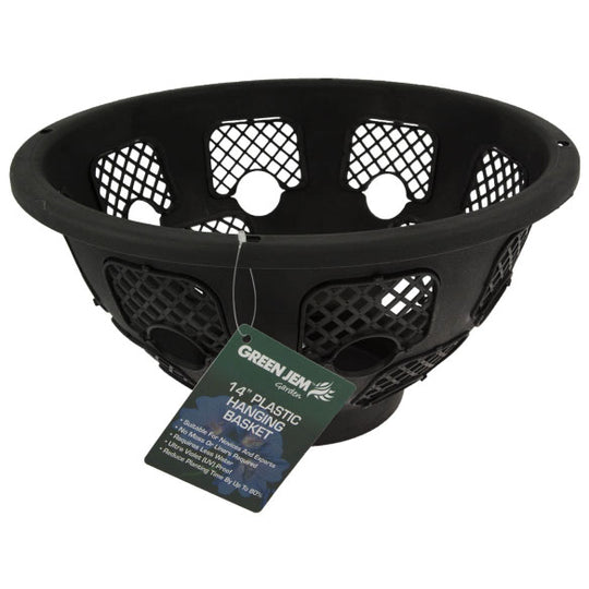 Green Jem Plastic Hanging Basket 14”