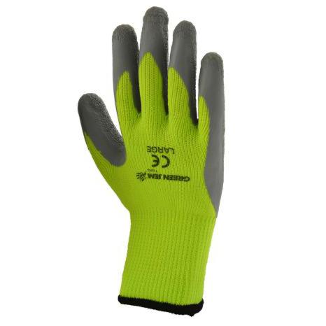 High Vis Winter Work Gloves Green Large