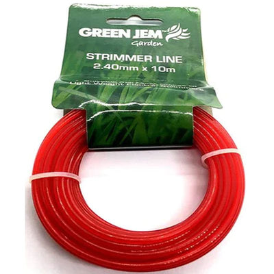 Green Jem Strimmer Line Red 2.40mm x 10m